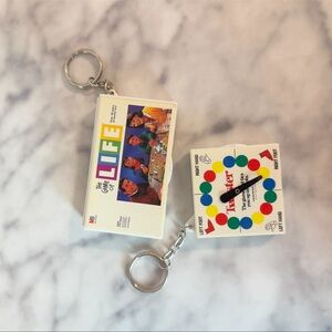 Vintage Hasbro The Game of Life & Twister Keychains